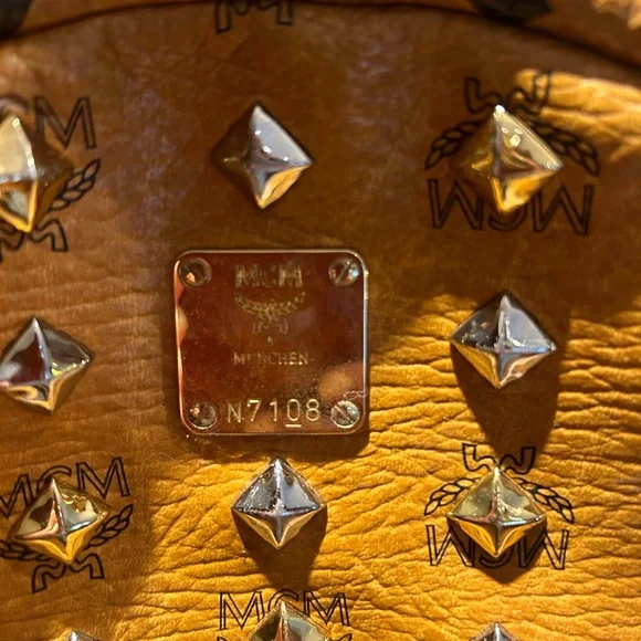 MCM Visetos Stark Backpack cognac